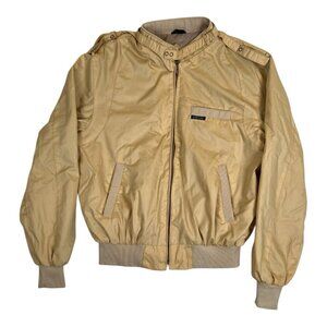 Vintage Members Only Jacket Mens Size 44 Beige Bomber Classic Style Full Zip